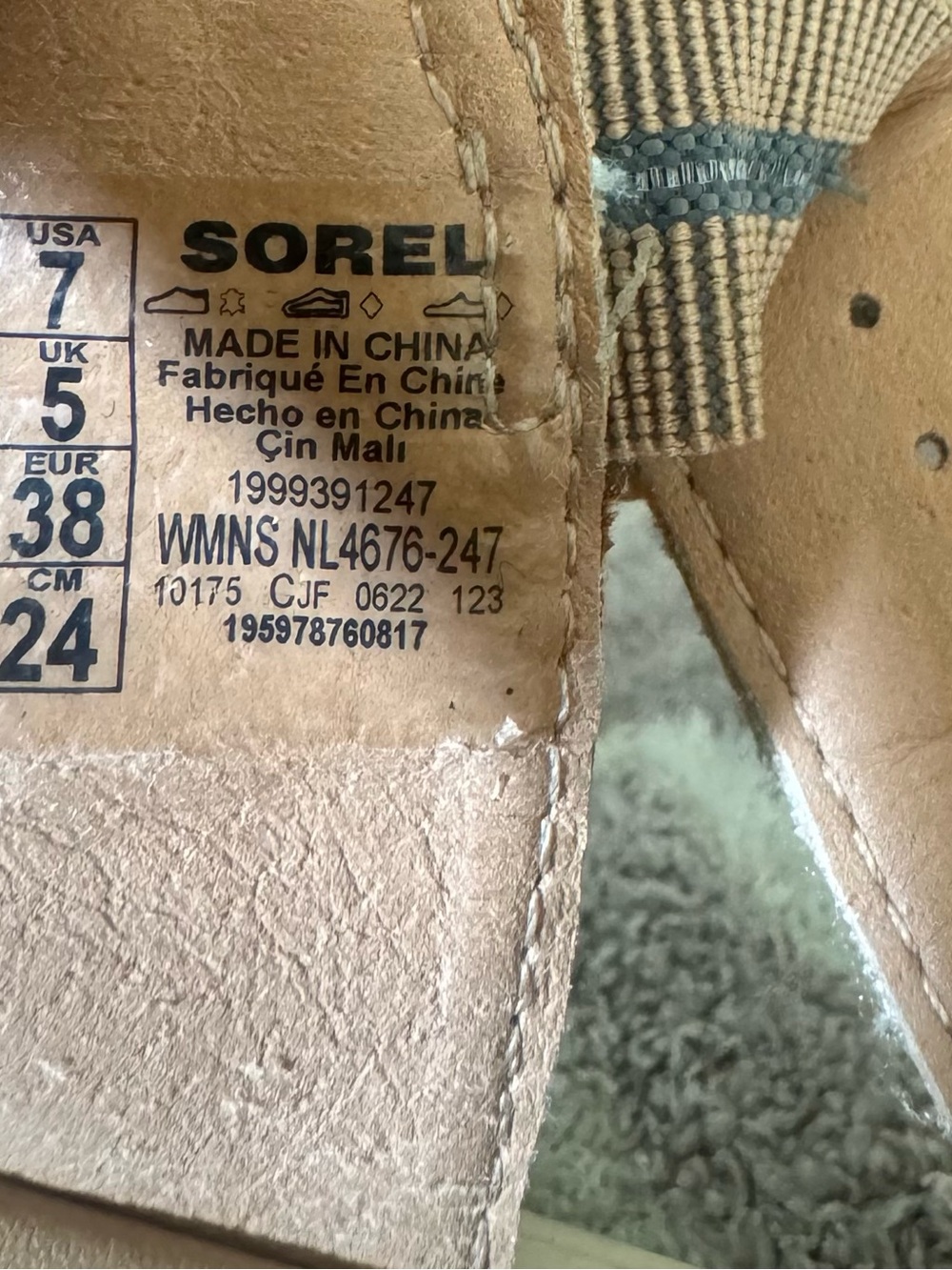 Sorel Joanie III Ankle Strap Wedge Sandals | Camel Leather | Size 7 - Picture 5 of 5